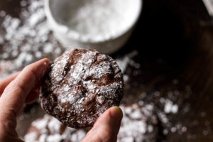 Dark Choco Crinkles Cookies