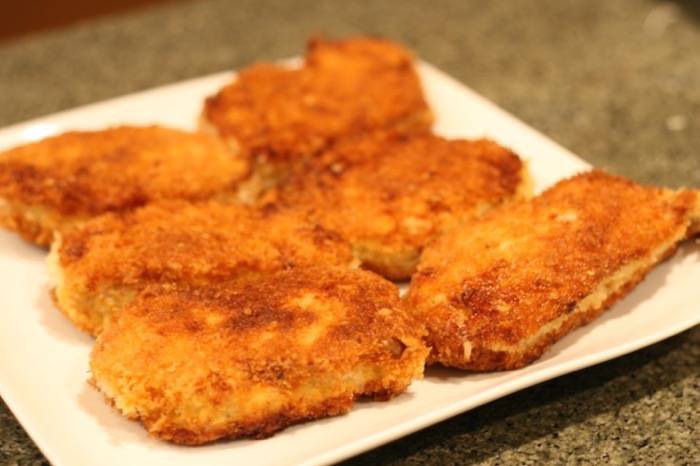 pork chop with bread crumbs